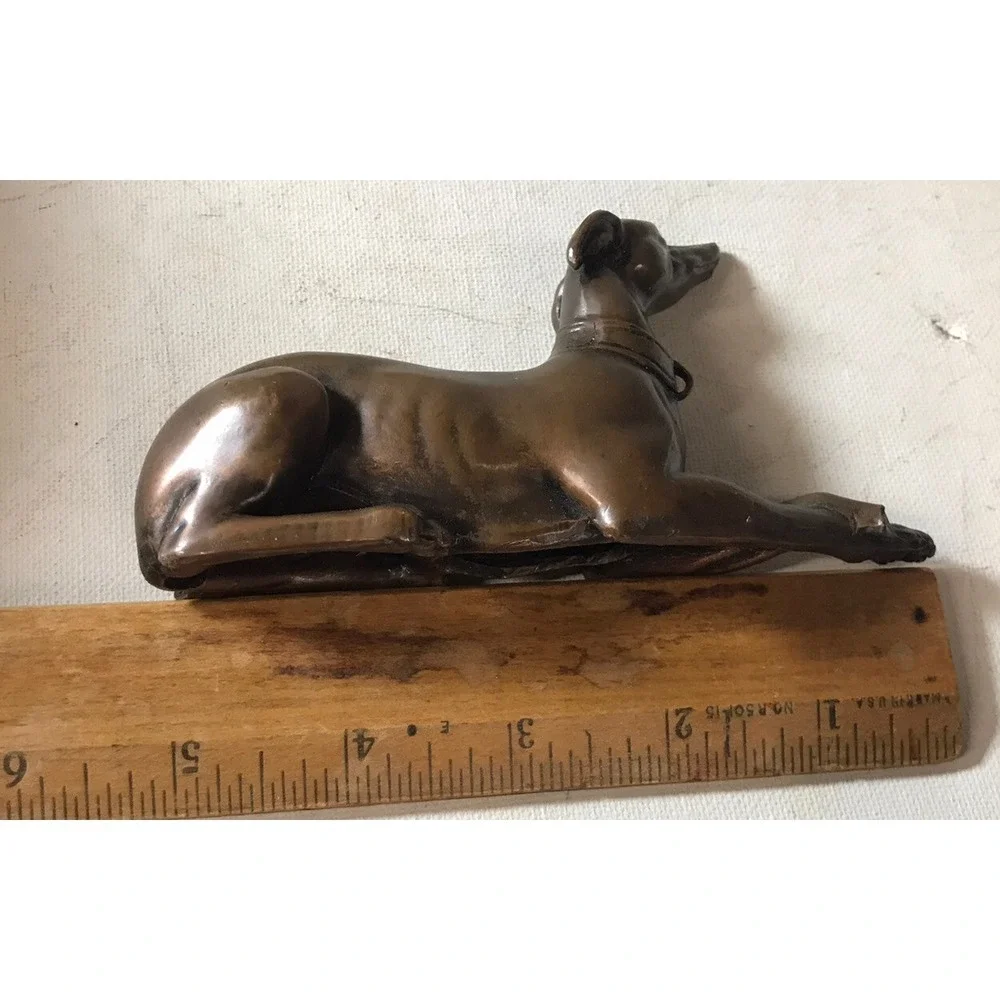 Antique The Wrigley Building Chicago Bros WHIPPET GREYHOUND SOUVENIR Bronze Dog